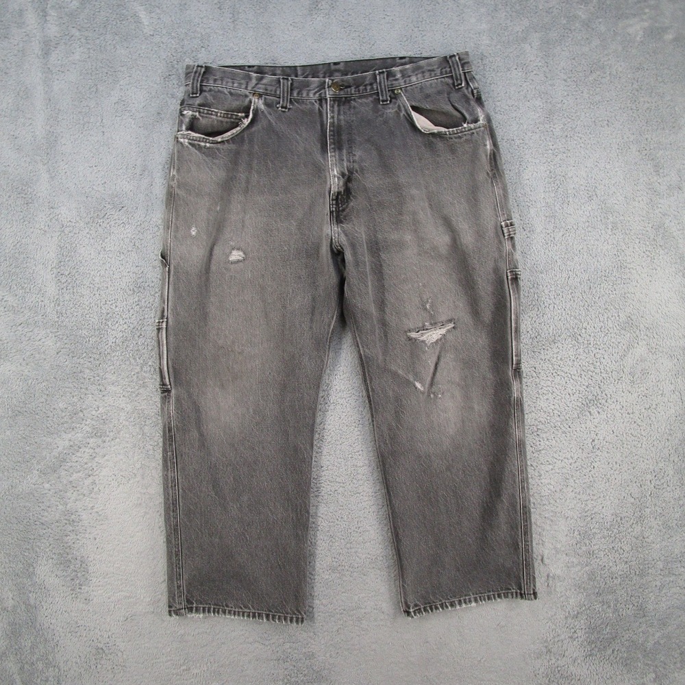 Ben Davis Carpenter Jeans Mens 40 Faded Black Distressed Workwear Pants Skate